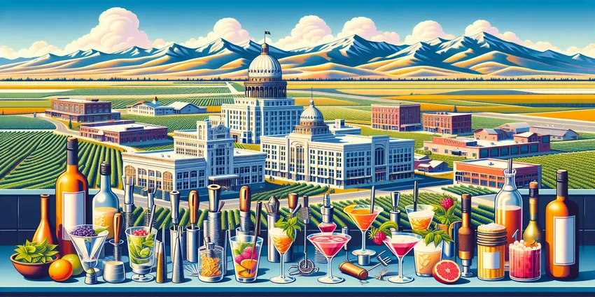 Bartender mixing drinks at school