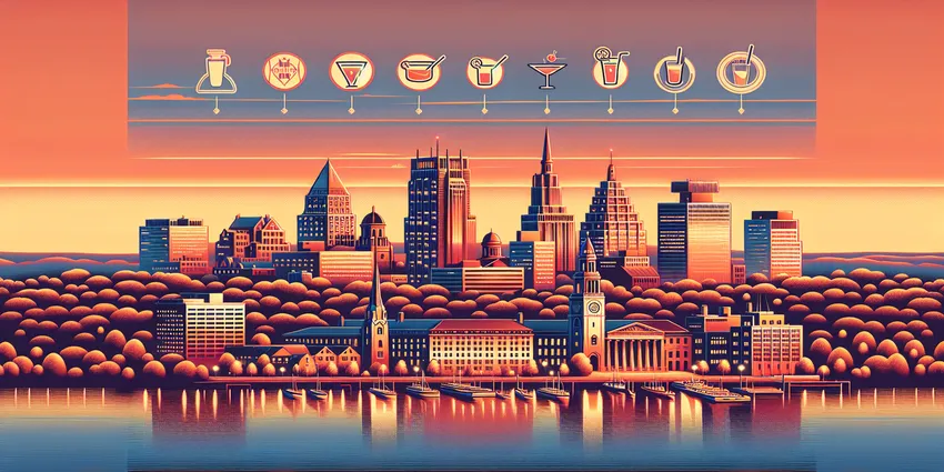 Bartending school classroom with cocktail training in New Haven