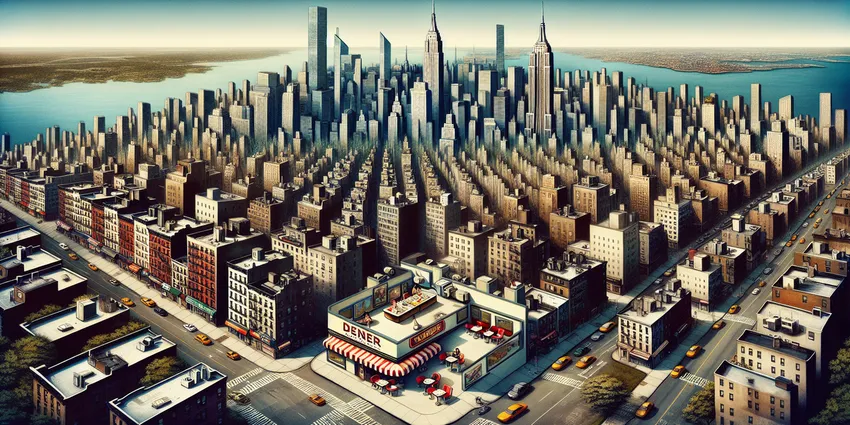 New York City waitress serving food at restaurant