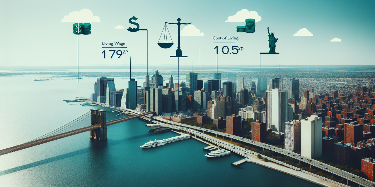 New York City living wage gap infographic