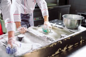 Two Dishwashers washing kitchen sink