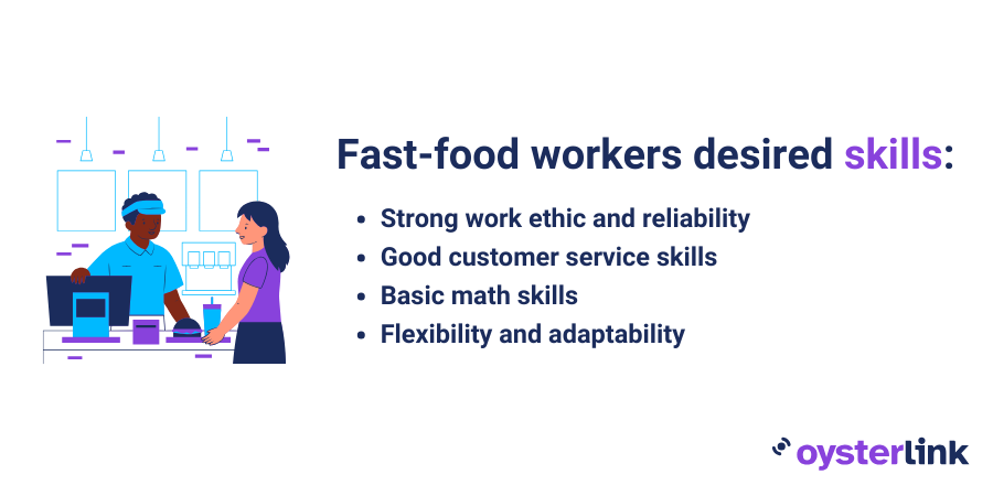The list of desired skills for fast-food workers