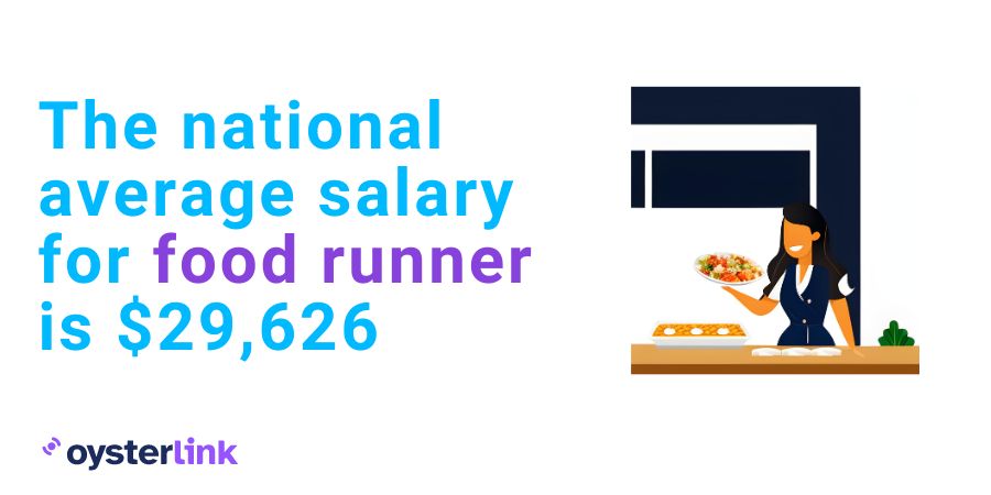 Easy jobs that pay well: image showing average salary for food runner
