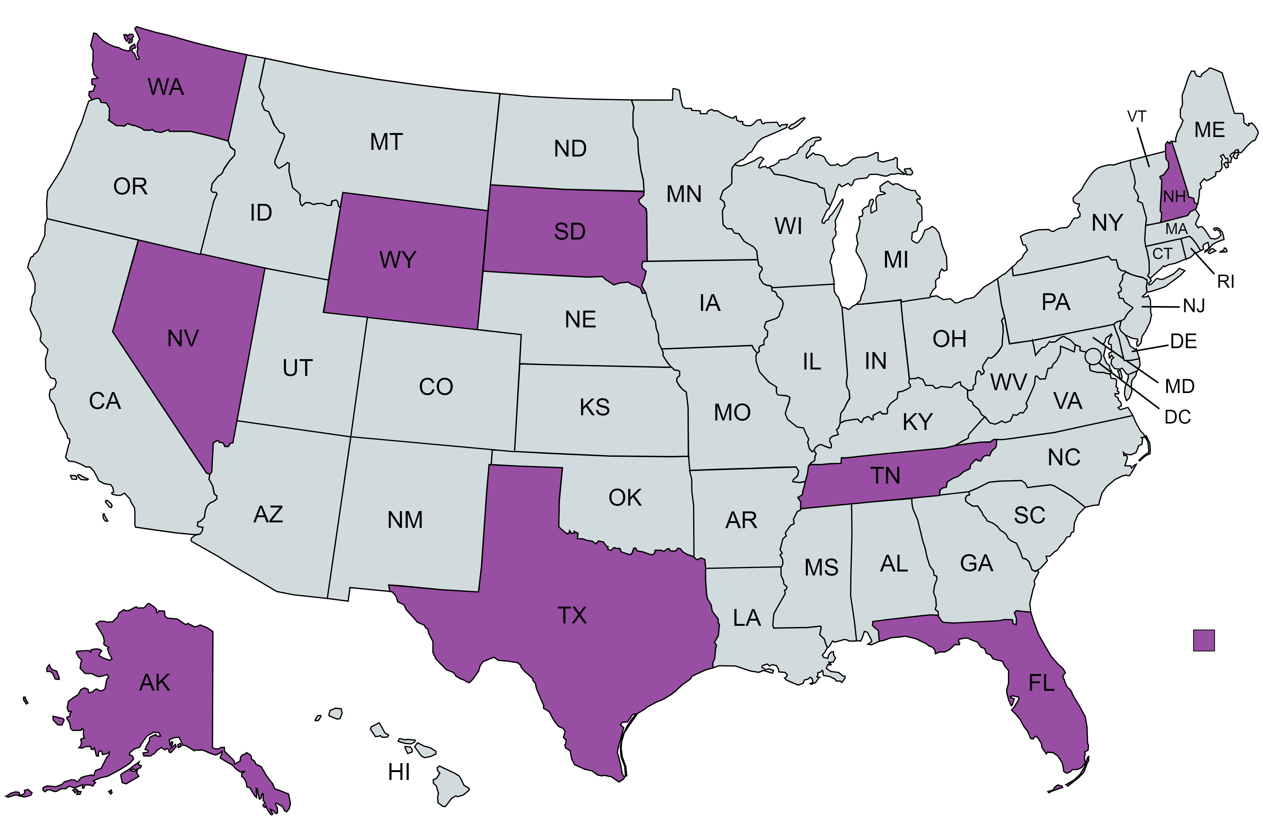 which states have no income tax