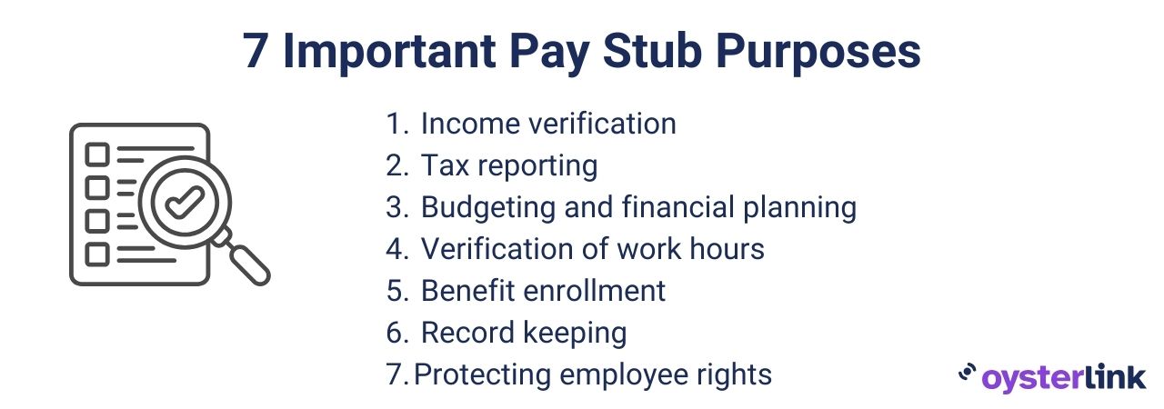 7 important pay stub purposes