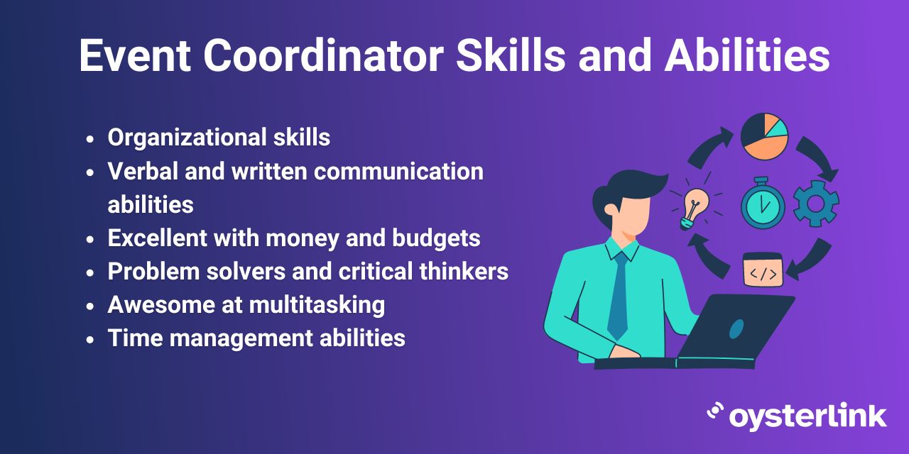 Event Coordinator skills and abilities