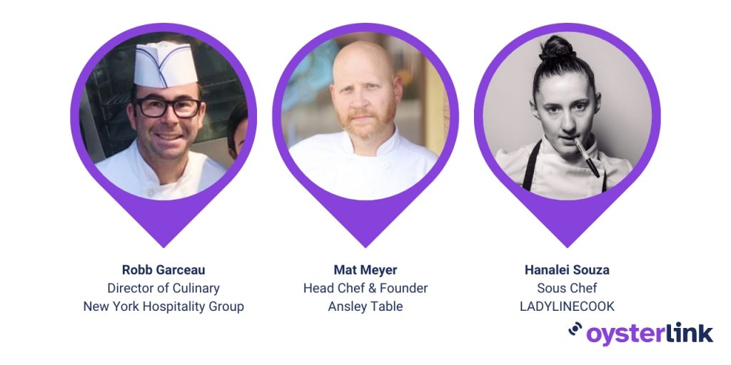 Well-renowned Chefs with OysterLink interviews including Robb Garceau, Mat Meyer and Hanalei Souza