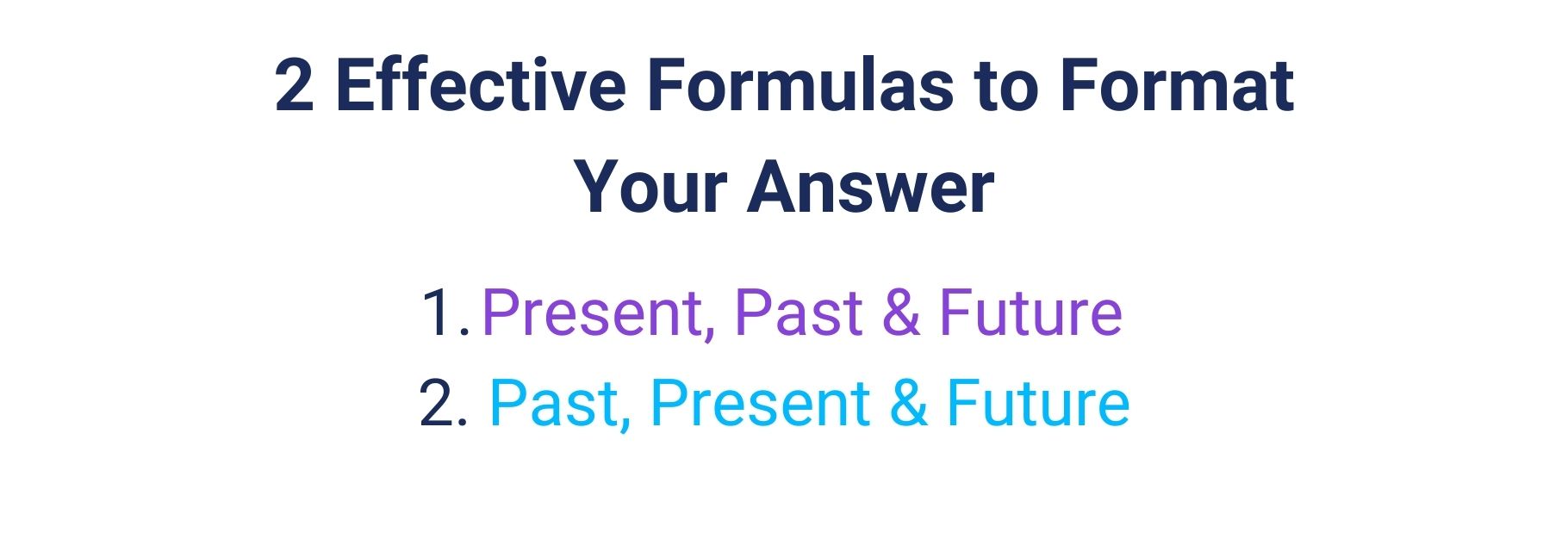 formulas for formatting the response