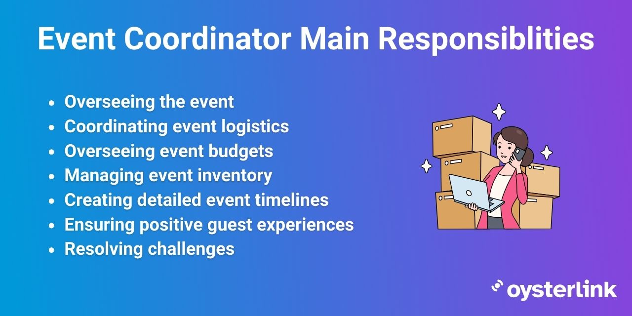 Main Event Coordinator Responsibilities