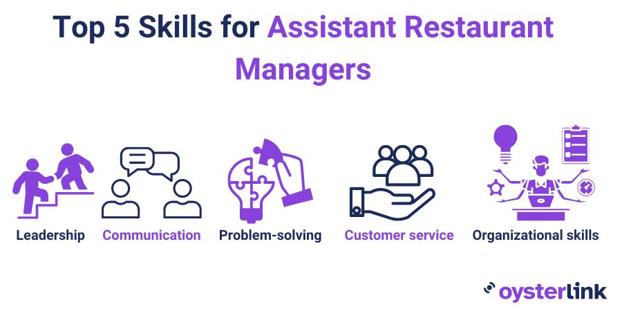 top 5 skills for assistant restaurant managers