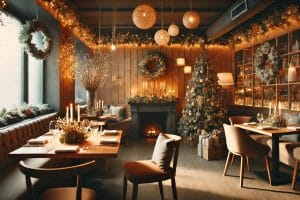 festive restaurant setting