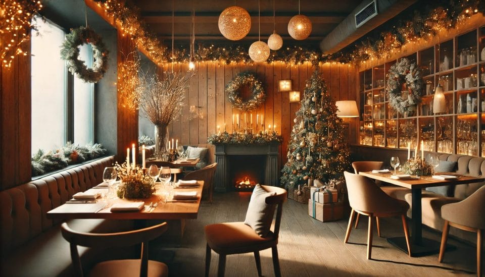 festive restaurant setting