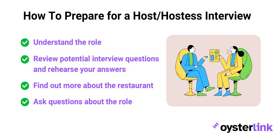 how to prepare for a hostess job interview
