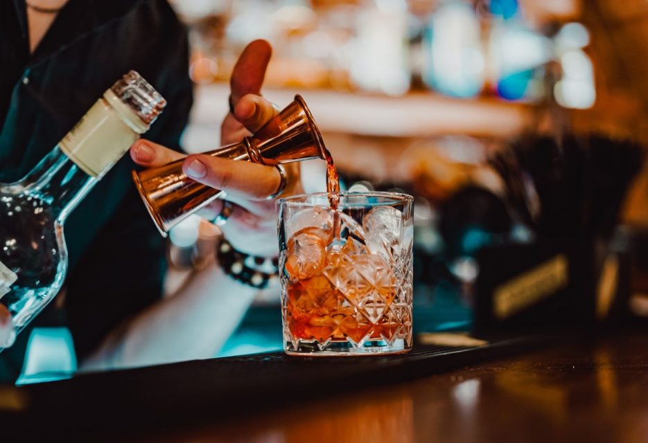 bartender pouring drink