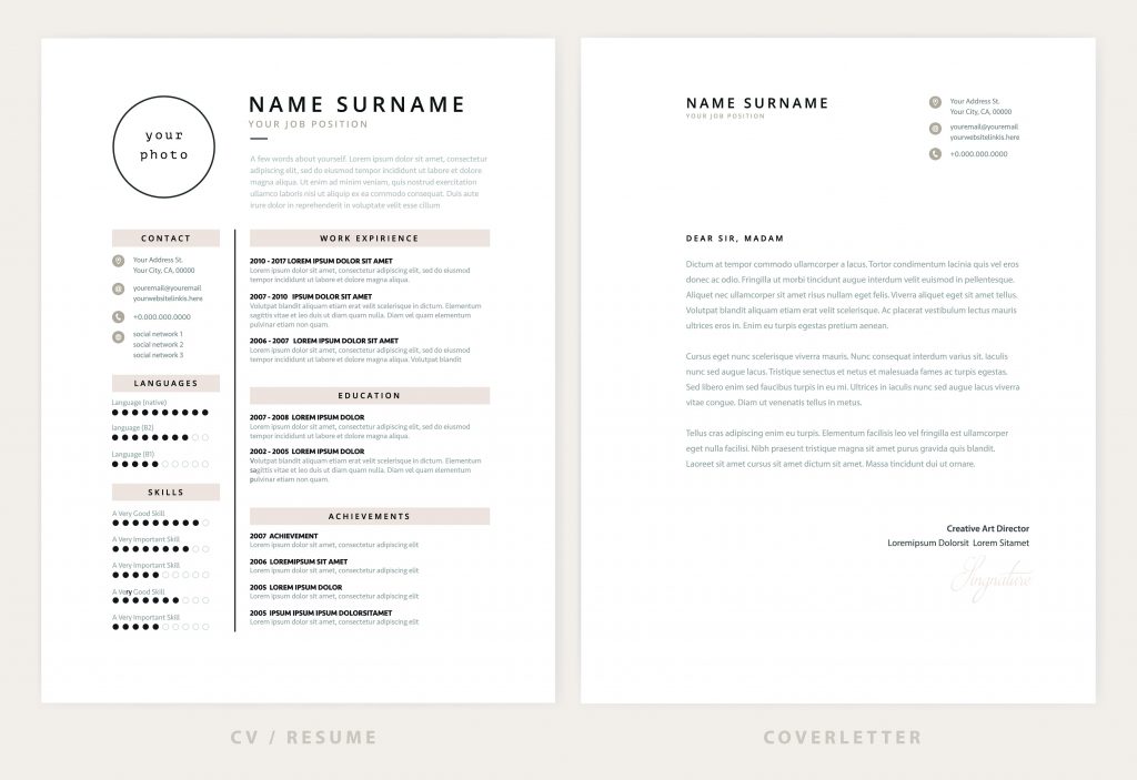 resume and cover letter sample