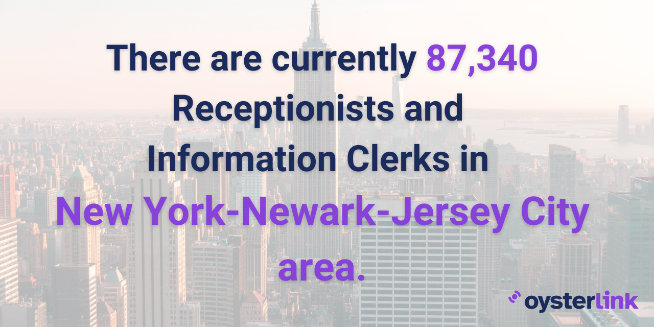 Number of receptionist and information clerks in new york city