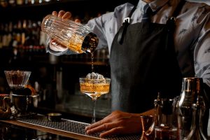 bartender pouring drink