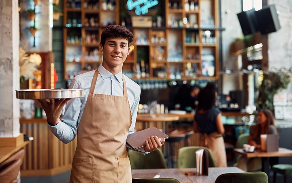 a young waiter