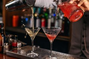 bartender making cocktails