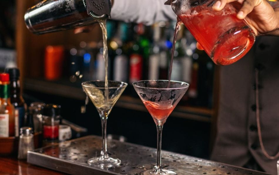 bartender making cocktails