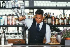 bartender preparing a drink