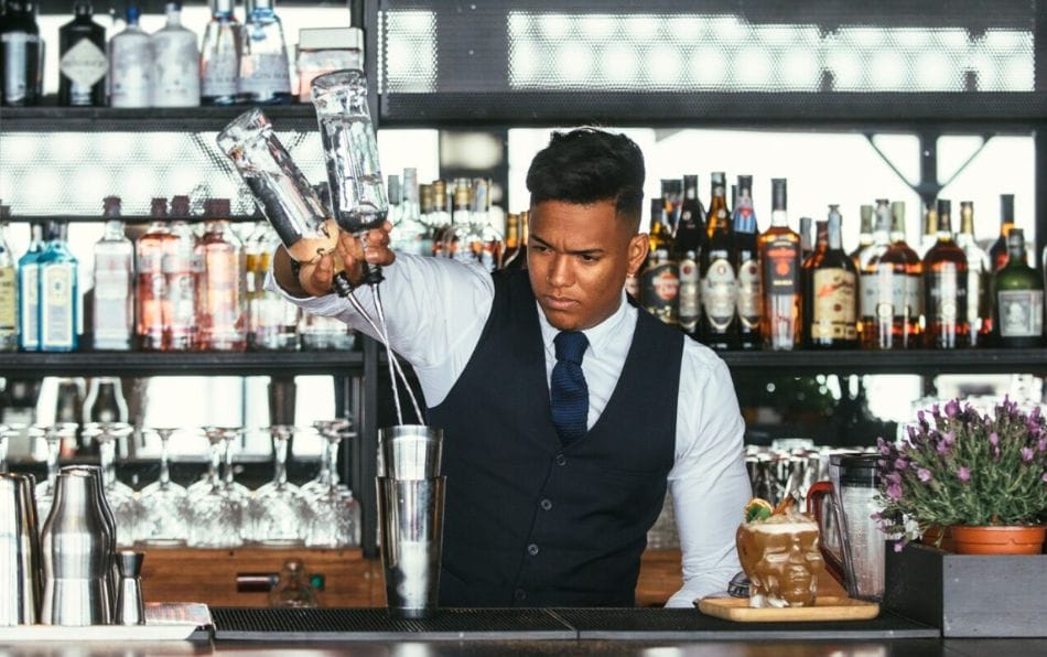 bartender preparing a drink