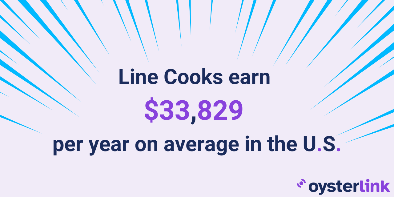 Line Cooks earn $33,829 per year