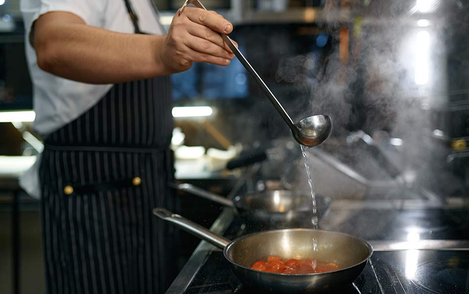 sous chef cooking