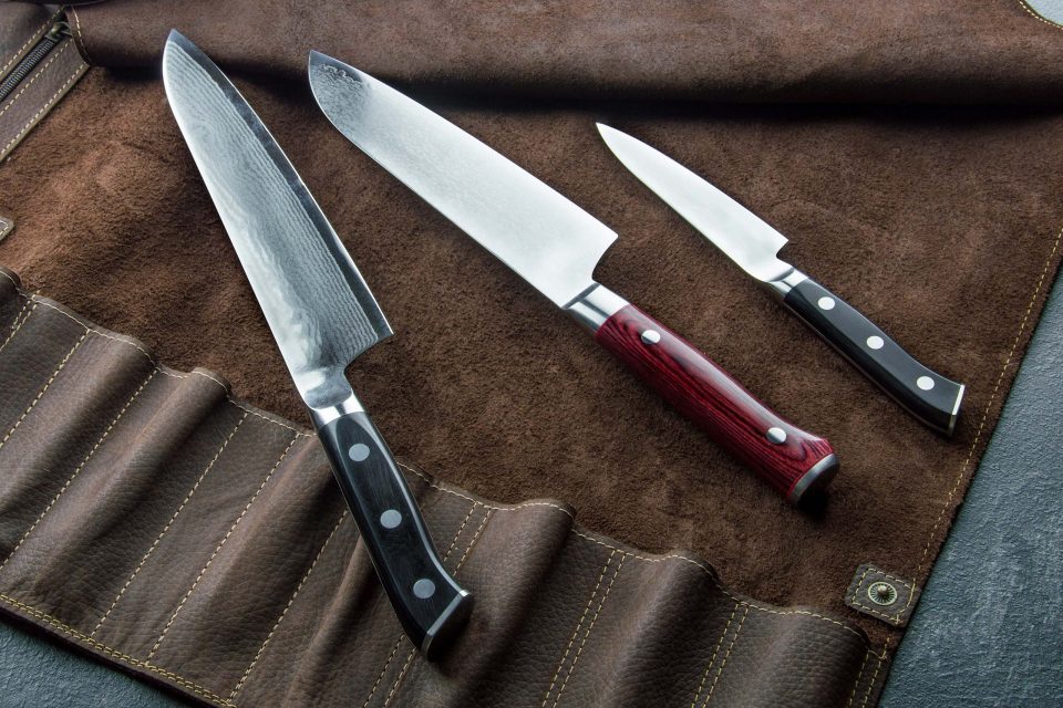 Three Chef's Knives