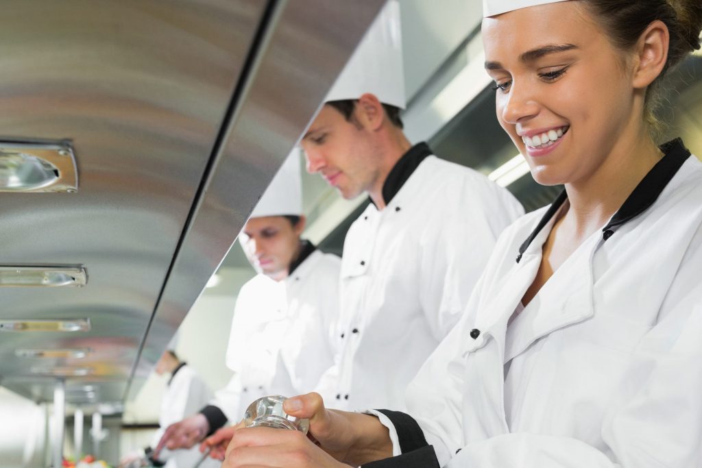 Chefs in White Uniform Working