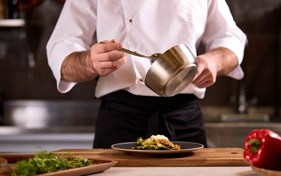 chef preparing a dish