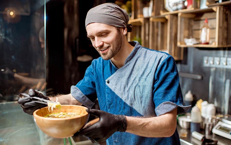 chef wearing a beanie