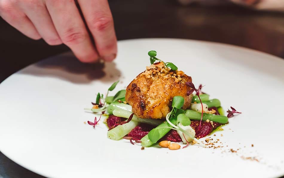 plating a dish