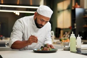 Chef Cooking Delicious Plate