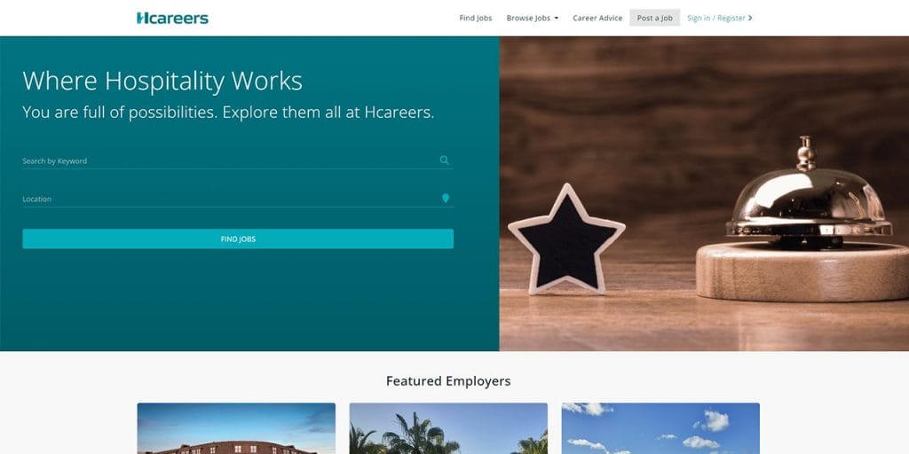 Hcareers landing page