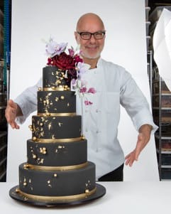 Ron Ben-Israel and one the amazing wedding cakes