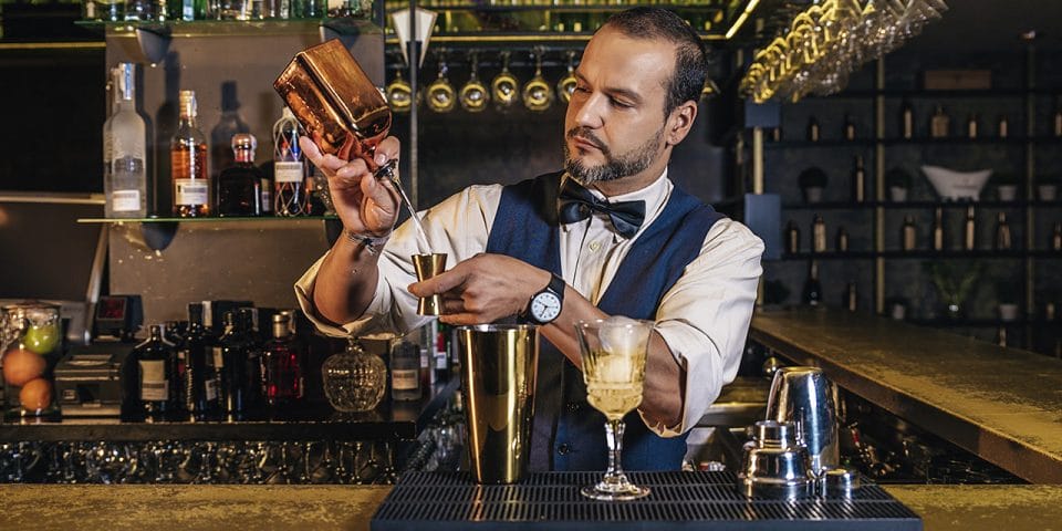 Bartender Pouring Drink