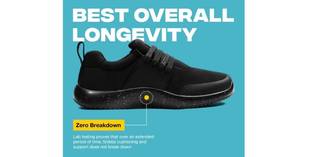 Snibbs visual claiming best overall longevity of their footwear