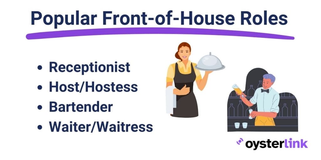 Popular front-of-house roles