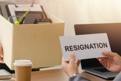 employee sending resignation letter