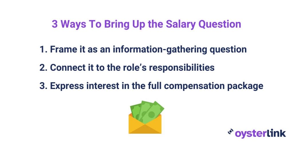 3 ways to bring up the salary question