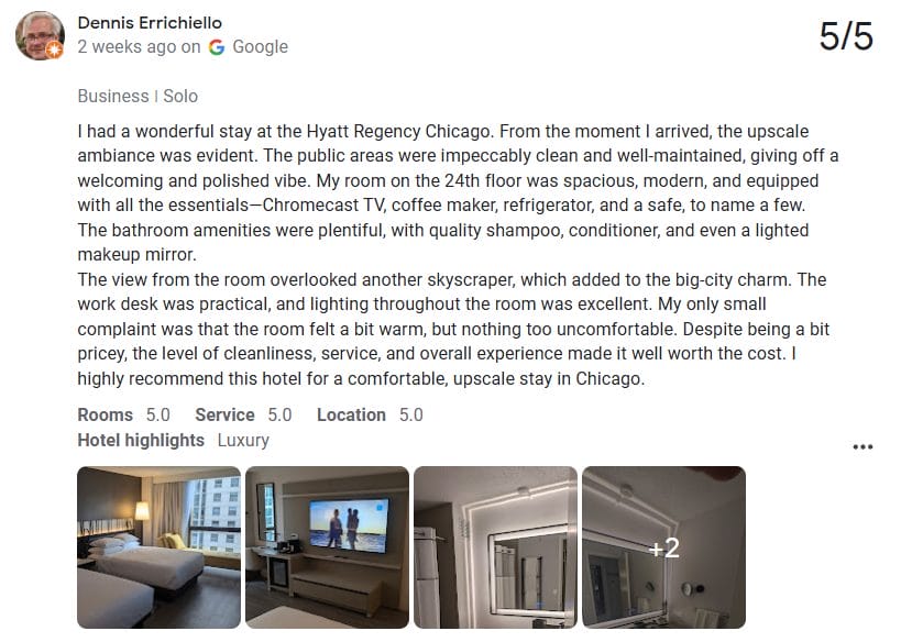 Hyatt Regency Restaurant Chicago review 