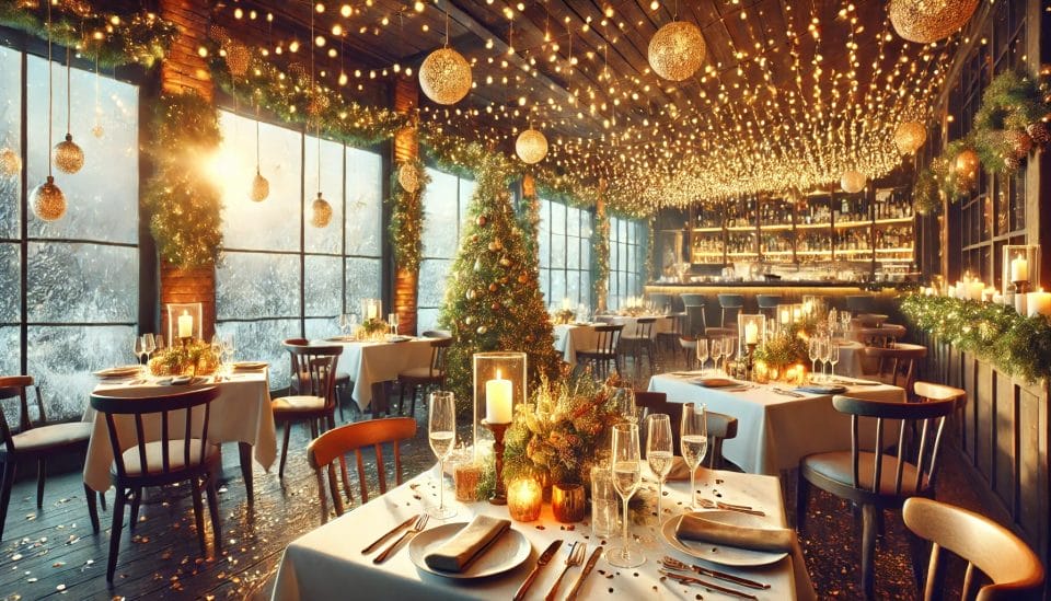 cozy winter restaurant atmosphere