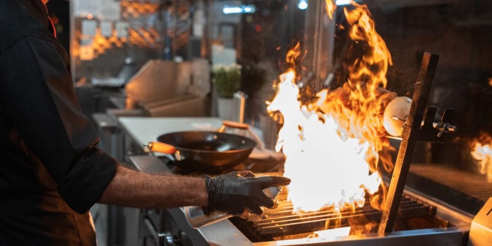 restaurant kitchen fire