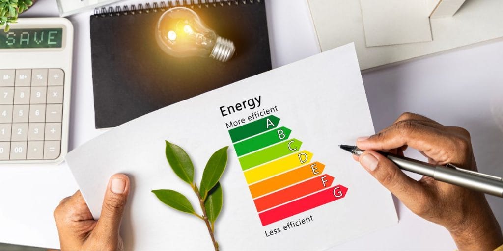 energy grades - from more efficient to less efficient