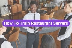 restaurant manager training new servers