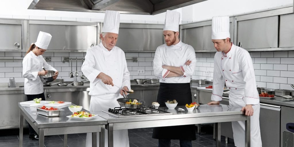 chefs working in kitchen; restaurant positions descriptions