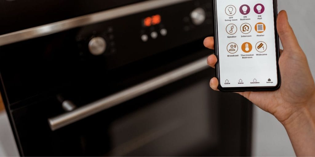 oven controlled through a mobile app