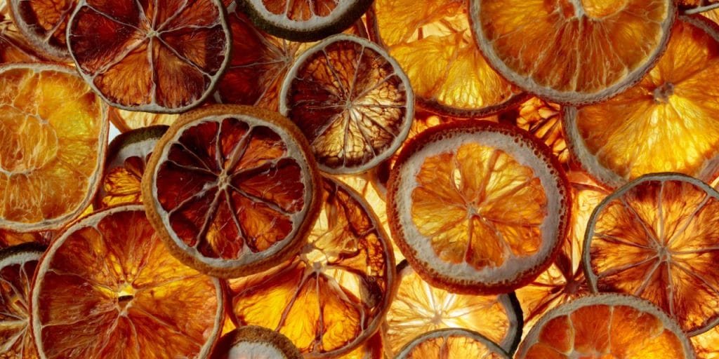 dehydrated orange slices