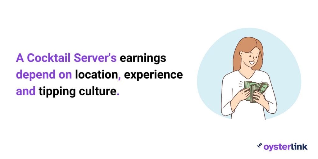 factors affecting cocktail server salary